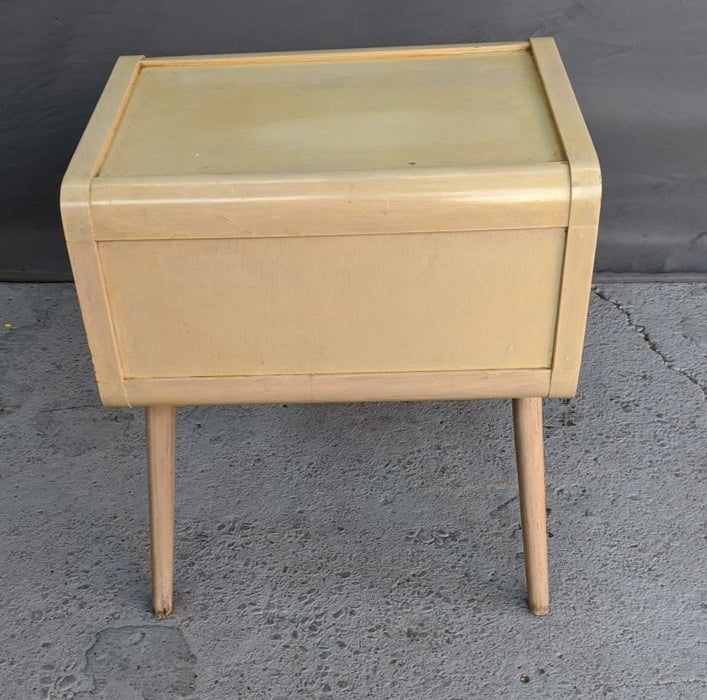 OAK MID CENTURY 2 TIER END TABLES-AS IS FINISH