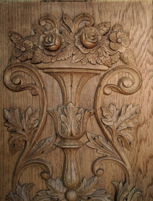 FLORAL CARVED PANEL AS IS