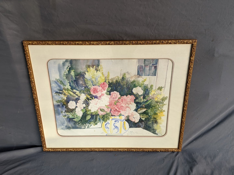 FLORAL WATERCOLOR - FAMOUS ARTIST FLORENCE V. CANNON - SIGNED