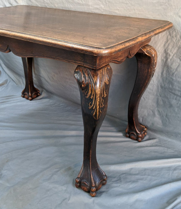 CLAWFOOT OAK COCKTAIL TABLE