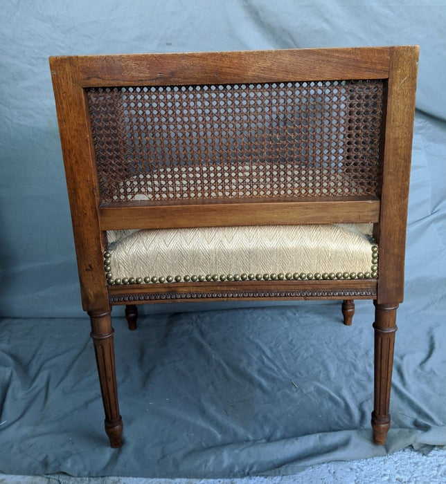 PETITE LOUIS XVI CANED CHAIR-AS IS SIDE CANING