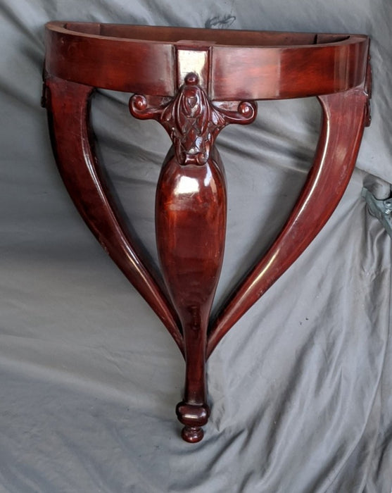 SMALL MARBLE TOP DEMI LUNE WALL CONSOLE