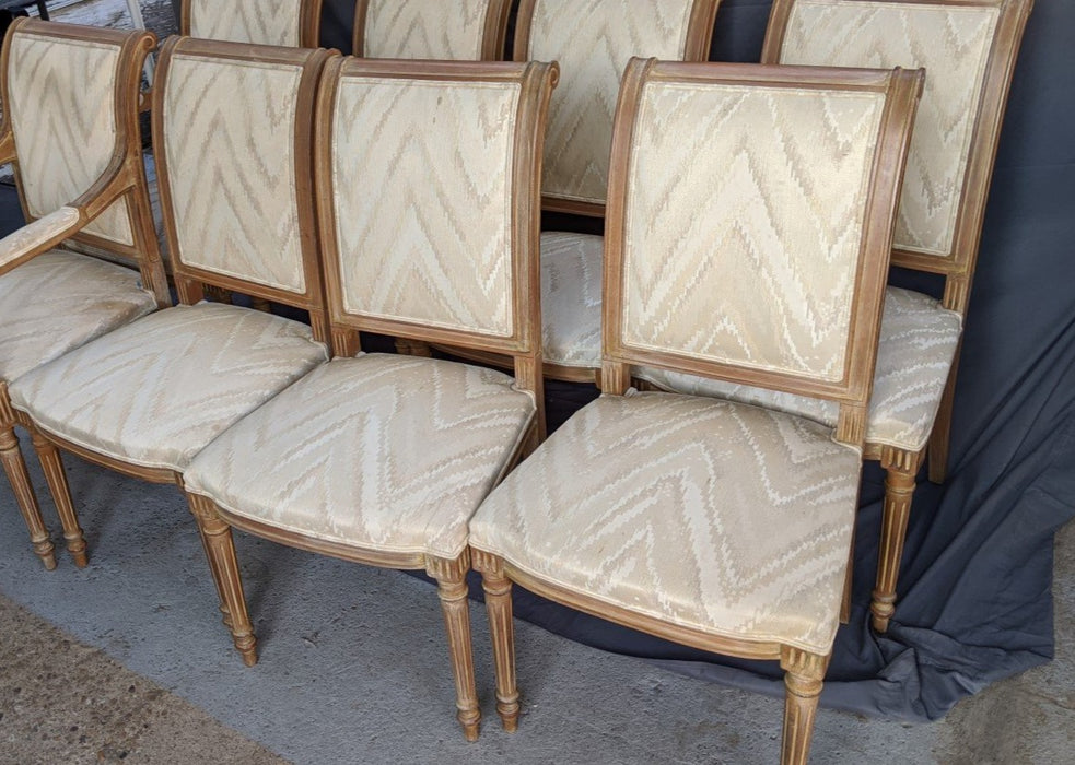 SET OF 8 LOUIS XVI STYLE DINING CHAIRS INCLUDING 2 WITH ARMS