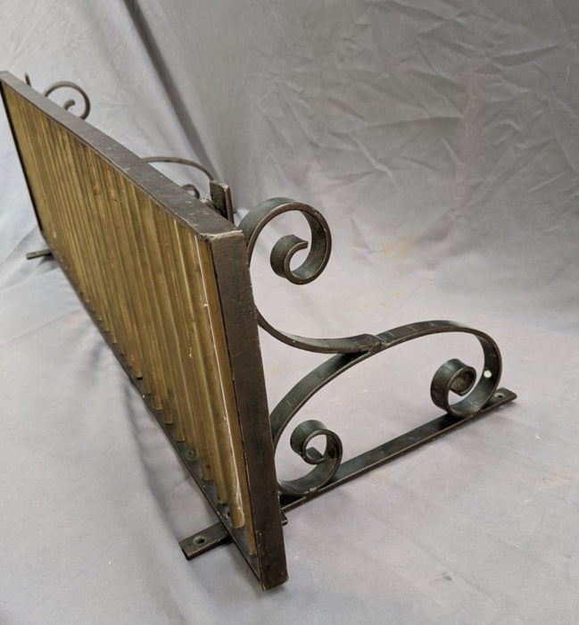 BRASS AND STEEL TRAIN SHELF