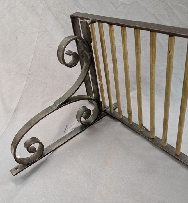 BRASS AND STEEL TRAIN SHELF