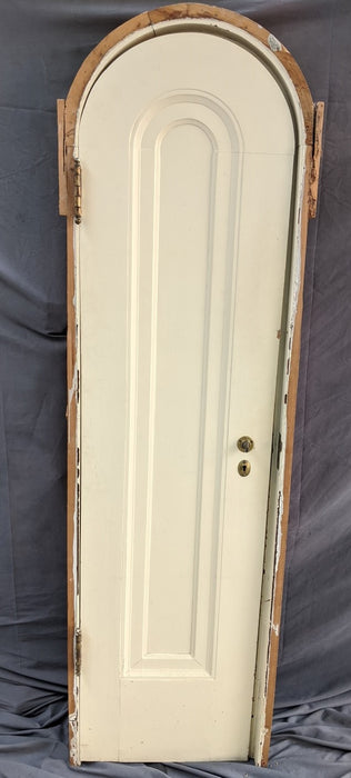 NARROW ARCHED DOOR IN FRAME PAINTED