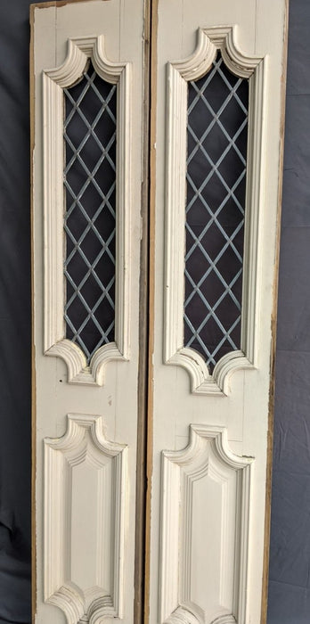 PAIR NOT REAL OLD LEADED SIDELIGHTS MISSING GLASS