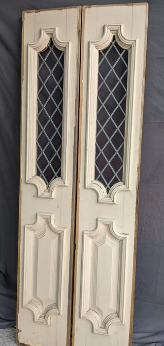 PAIR NOT REAL OLD LEADED SIDELIGHTS MISSING GLASS