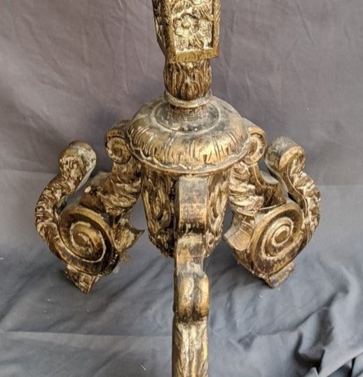 SINGLE GOLD TALL LARGE CANDELABRA