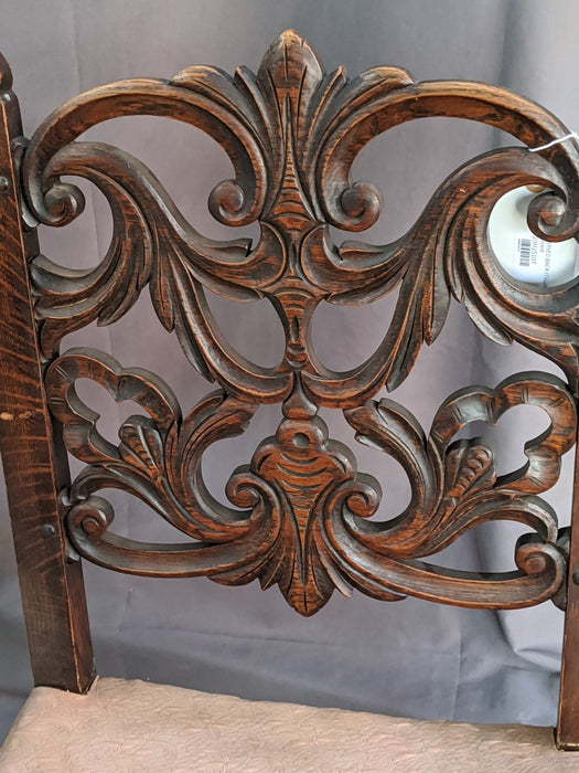 CARVED BACK ITALIAN SIDE CHAIR