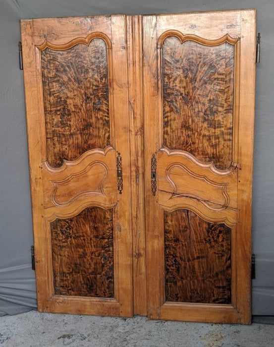 PAIR OF EARLY FRENCH PEG CONSTRUCTED ARMOIRE DOORS