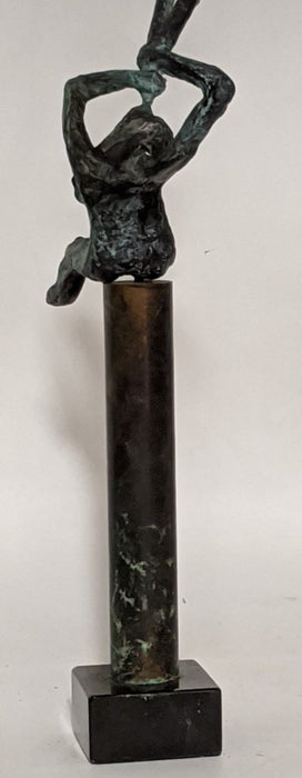"PAN" BRONZE STATUE ON MARBLE