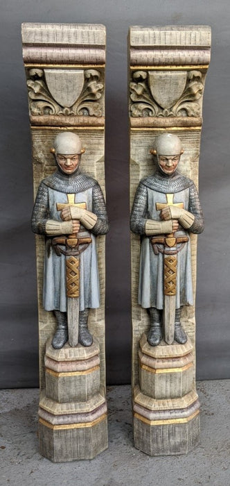 PAIR OF KNIGHT PILASTERS