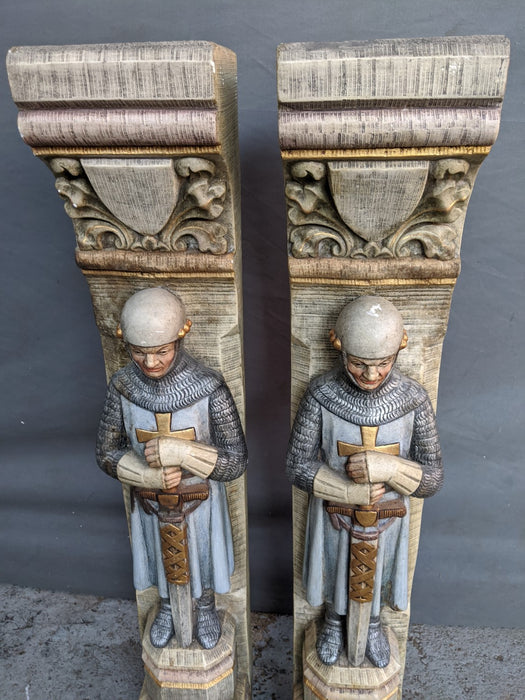 PAIR OF KNIGHT PILASTERS
