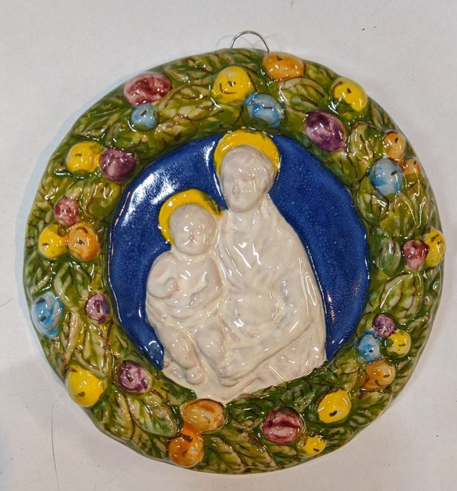 SMALL ITALIAN MARY AND JESUS PLAQUE