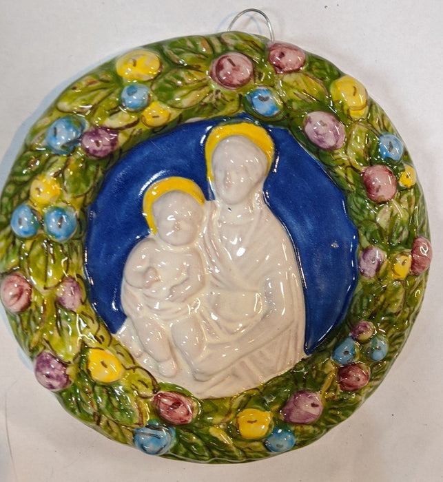 SMALL ITALIAN MARY AND JESUS PLAQUE