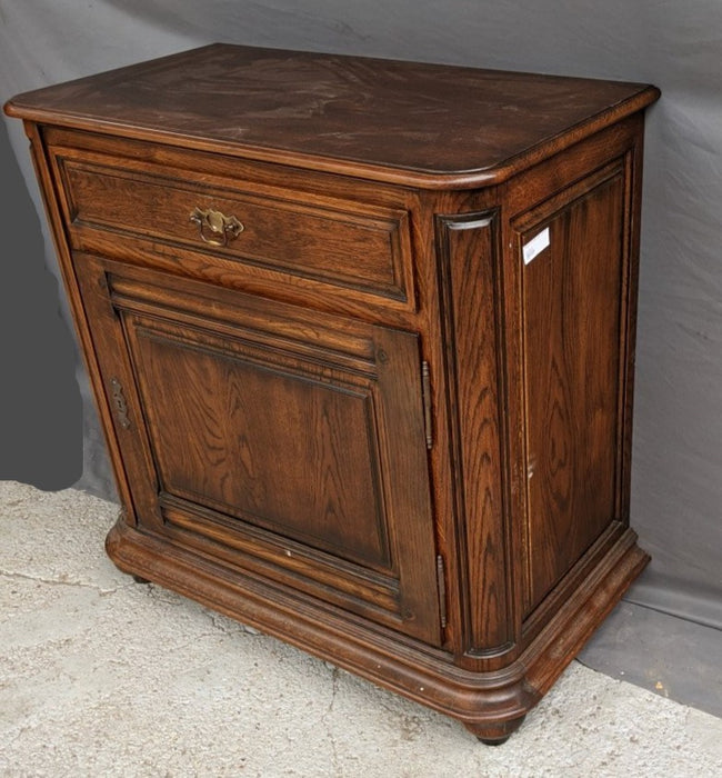 WIDE DARK OAK JAM CABINET