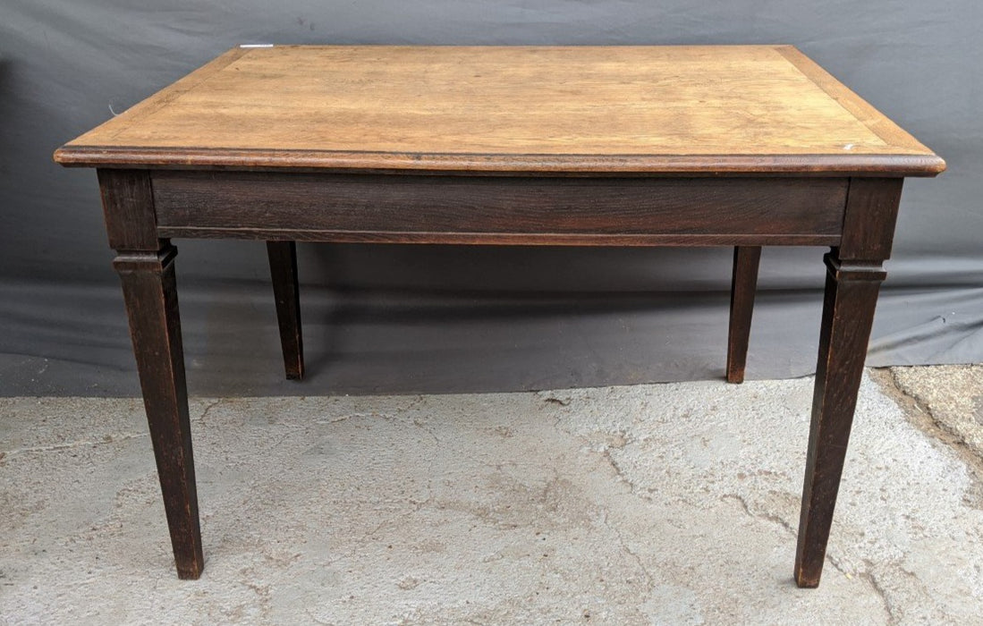 TAPER LARGE OAK LIBRARY TABLE