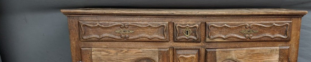 EARLY RUSTIC OAK COUNTRY FRENCH SIDEBOARD