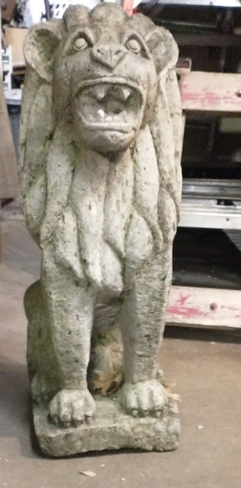 PAIR OF CONCRETE LIONS