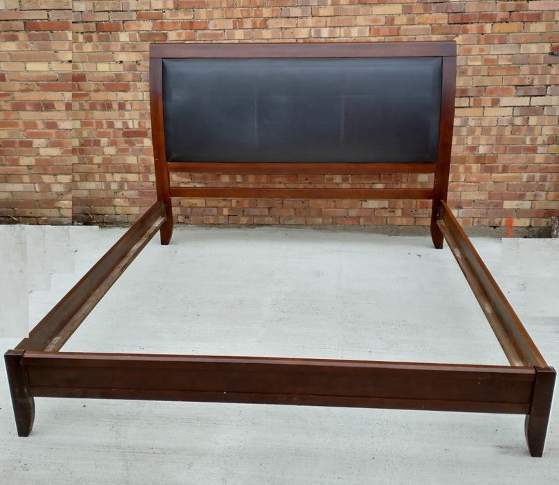 LEATHER BACK KING SIZE BED