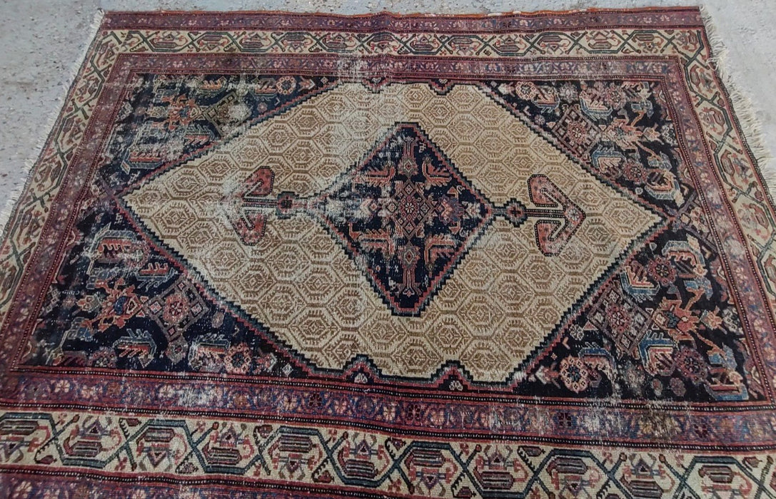 BLUE, RED AND CREAM PERSIAN RUG