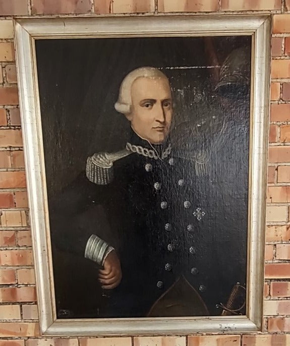 ANTIQUE OIL PAINTING OF ENGLISH NAVAL OFFICER