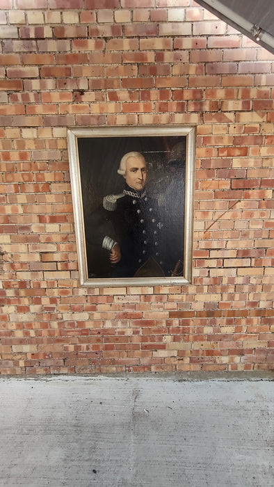ANTIQUE OIL PAINTING OF ENGLISH NAVAL OFFICER
