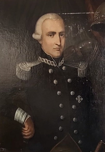 ANTIQUE OIL PAINTING OF ENGLISH NAVAL OFFICER