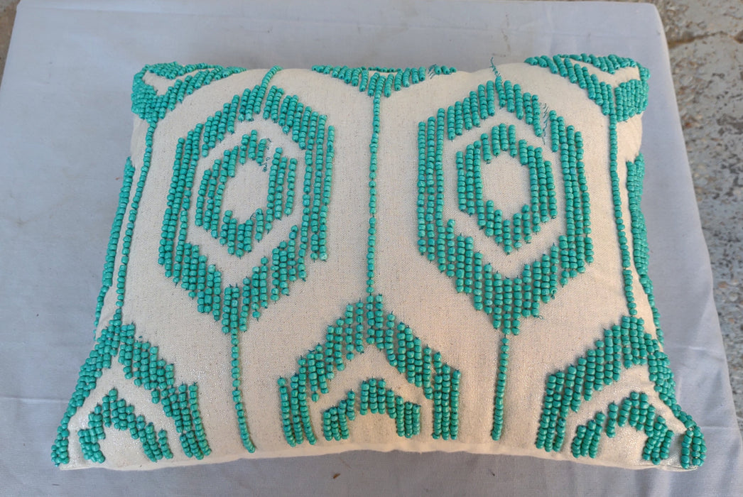 SMALL BEADED PILLOW AS IS
