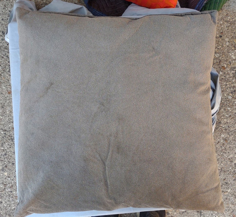 LARGE BROWN TWEED  PILLOW