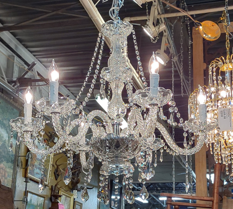 6 ARM CRYSTAL PRISM CHANDELIER