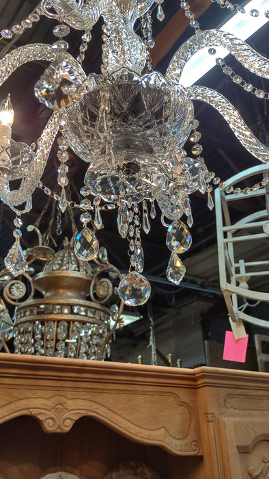 6 ARM CRYSTAL PRISM CHANDELIER