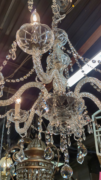 6 ARM CRYSTAL PRISM CHANDELIER