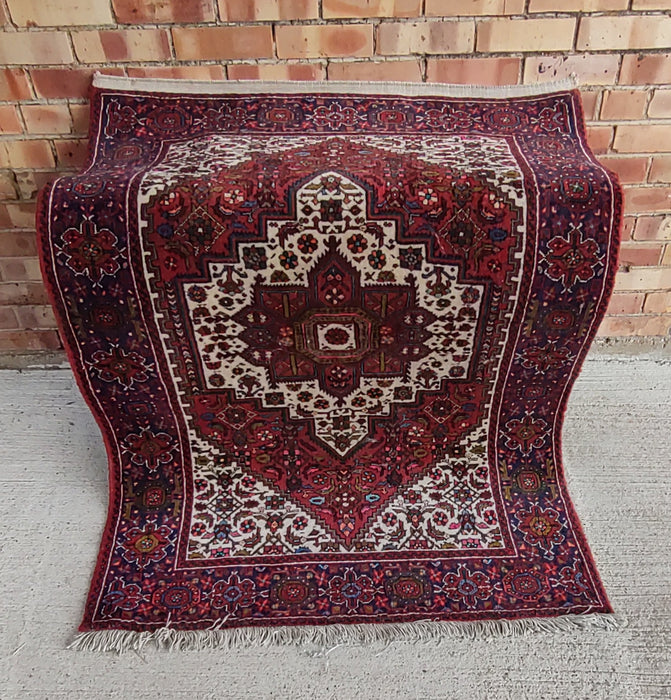 SMALL COLRFUL PERSIAN HAND TIED RUG