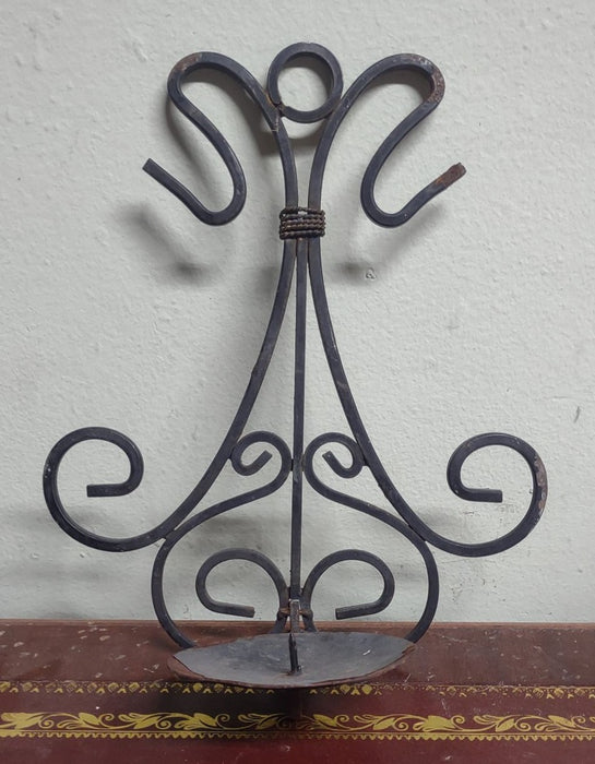SMALL WROUGHT IRON WALL CANDLE SCONCE