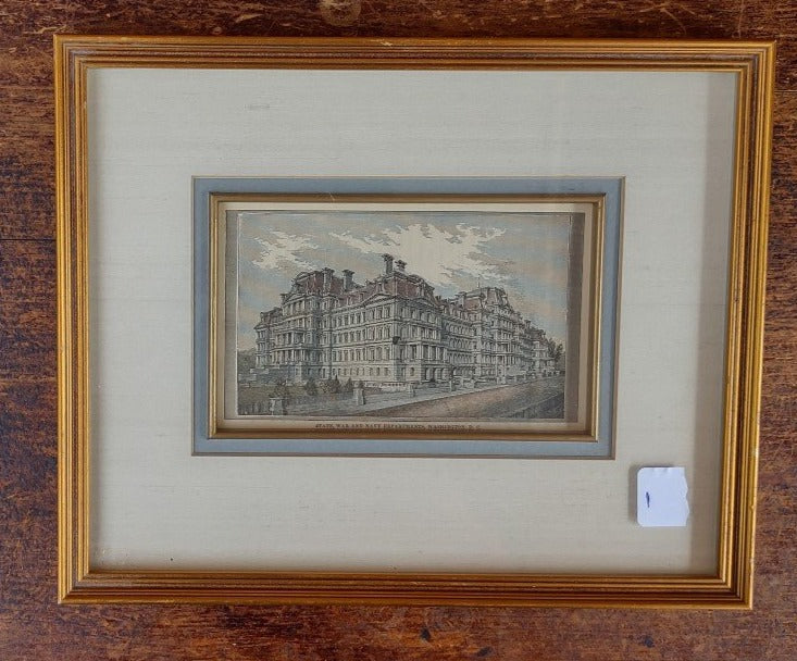 FRAMED PRINT OF STATE, WAR  AND NAVY DEPT.