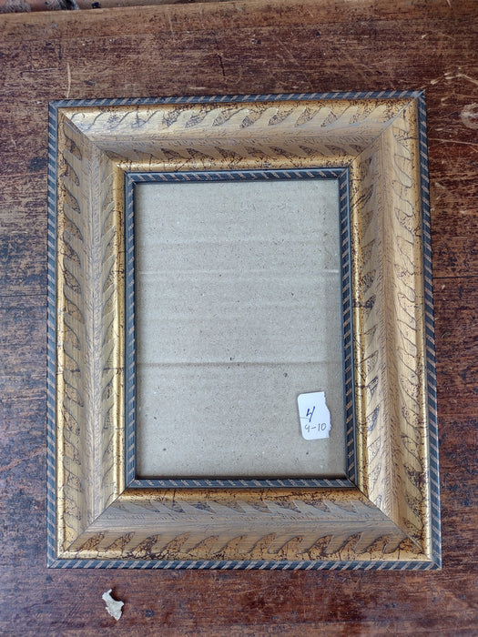 SMALL WHITE AND GOLD WOOD FRAME