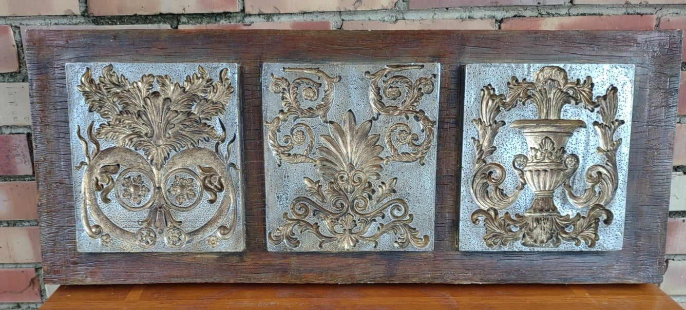 FRENCH EMBELLISHMENTS COMPOSITION TRIPTIC