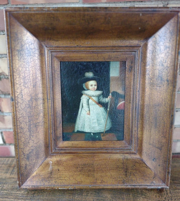 FRAMED OIL PAINTING OF VICTORIAN CHILD