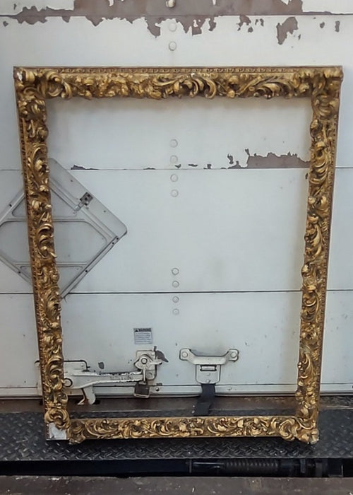 BAROQUE ORNATE GILT PLASTER FRAME AS FOUND