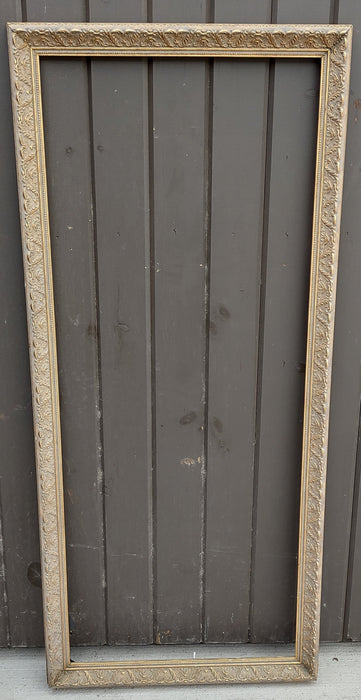 NARROW VERTICAL ORNATE FRAME TAUPE