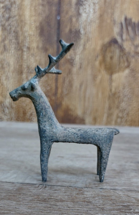 SMALL GILT IRON DEER AS FOUND