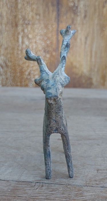 SMALL GILT IRON DEER AS FOUND