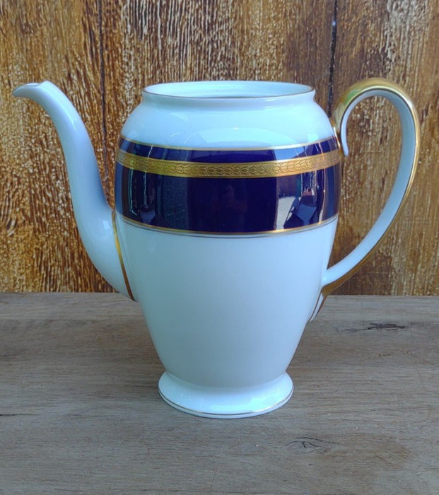 AS IS ROSENTHAL BLUE AND GOLD COFFEE POT- NO LID -NICE VASE