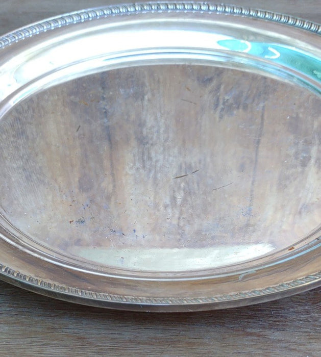 FOOTED SILVER PLATE TRAY