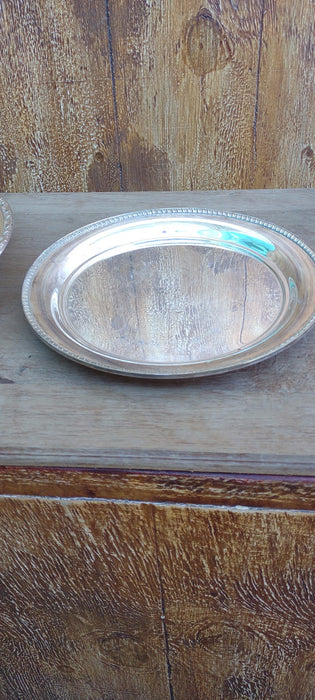 FOOTED SILVER PLATE TRAY