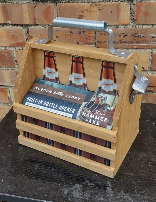 WOOD BOTTLE CADDY