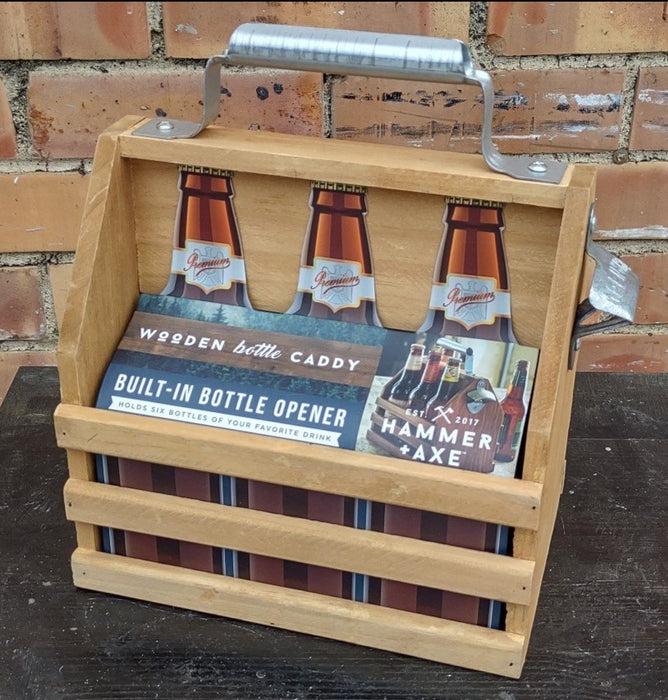 WOOD BOTTLE CADDY