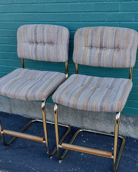 PAIR OF MID CENTURY MODERN COUNTER STOOLS